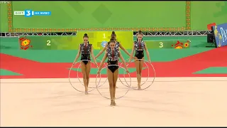 NATIONAL TEAM BULGARIA (BUL) - RGG 5 Hoops AA 🌟💜🌟 2022 Rhythmic Worlds SOFIA (BUL) - 33,800 (БНТ3)