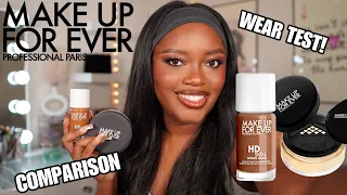 TRYING MAKEUP FOREVER’S HYDRA GLOW FOUNDATION & HD SKIN SETTING POWDER + WEAR TEST + COMPARISON!