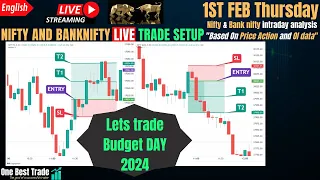 🔴Live Nifty intraday trading | Bank nifty live trading | Live options trading | 1st FEB 2024 dhan