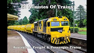 Trains Running Over Camera - 60 Minutes Of Australian Freight & Passenger Trains Compilation Part 1