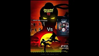 Shadow fight 2 vs demon slayer #shadowfight2 #demonslayer #shorts