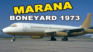 Marana Airliner Boneyard visit 1973 with Pan Am 707s and Convair 880s