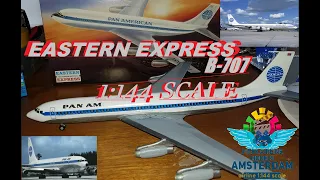ASSEMBLY B-707 PAN AM 1:144 SCALE / EASTERN EXPRESS