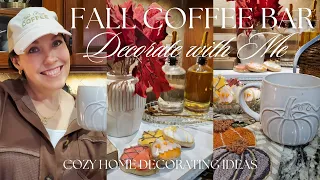 FALL COFFEE BAR DECORATE WITH ME 2023 + SIMPLE CANDY CORN TREAT | Cozy Home Decorating Inspiration