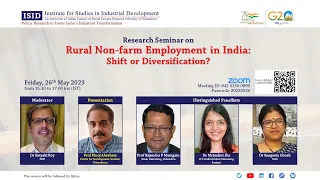 Research Seminar on Rural Non-farm Employment in India: Shift or Diversification?