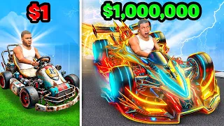 $1 To $1,000,000 KART In GTA 5!