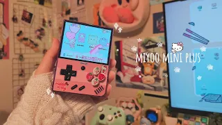 🎀unboxing a hello kitty miyoo mini plus |🍓 an aesthetic retro game console emulator