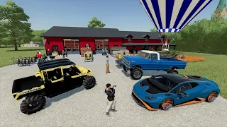 Finding rare cars in abandoned barn at garage sell | Farming Simulator 22