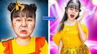 Poor Kid Vs Rich Kid At Makeover Contest - Funny Stories About Baby Doll Family