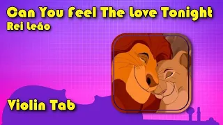 Can You Feel The Love Tonight Violin tab Tutorial