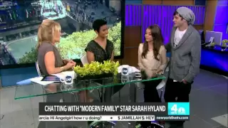 Sarah Hyland makes new friend - NY Live 10/20/11