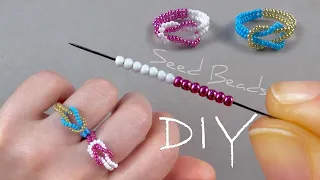 Love Knot Beaded Ring: Easy Beaded Ring Tutorial (PandaHallSelected)