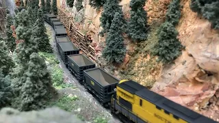 South Park Empty Ore Train Passing Through Troublesome Canyon