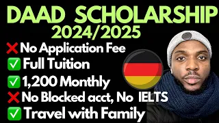 100% DAAD EPOS Scholarship in Germany  - No blocked account