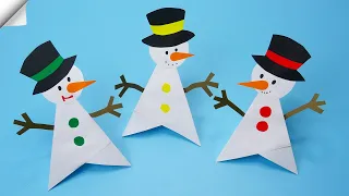 Paper snowman - Christmas paper crafts 2023