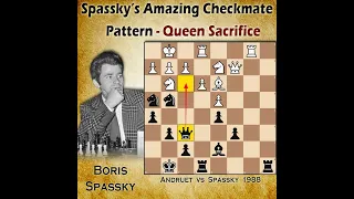 Spassky's Amazing Checkmate Pattern | Andruet vs Spassky 1988