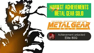 Hardest Achievements: Metal Gear Solid Master Collection - Big Boss Codename
