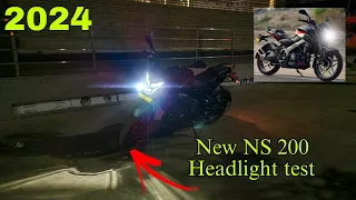 2024 New Bajaj Pulsar NS 200 Headlight Test In night