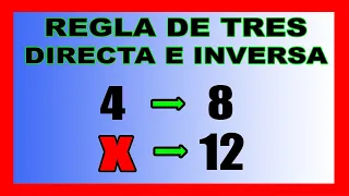 ✅👉 Regla de Tres Simple Directa e Inversa