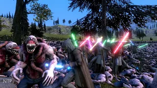 1000 Jedi Knights vs 40000 Parasite Zombies - Ultimate Epic Battle Simulator - UEBS