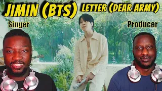 HE SOUNDS LIKE AN ANGEL! SINGER & PRODUCER REACTS TO JIMIN - LETTER