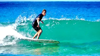 Surfing the GLASSIEST WAVES + Bluest Ocean Imaginable! Longboard Surfing Ben Considine