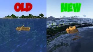 Minecraft physics ocean old vs new