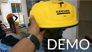 Demo Cara Penggunaan Karcher WD1 Dari Dry Kepada Wet Vacuum. Safety First!