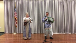 Balalaika and Garmoshka Duo plays Russian folk song Korobushka