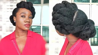 TURN HEADS WITH THIS 10 MINUTE UPDO ON 4C NATURAL HAIR | 2022 Christmas Hair