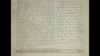 100 WPM | Exercise No.24 | English Shorthand | Progressive Magazine (March 2023) | #shorthand