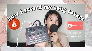 RECORDING MY SONG COVERS !!!+ HOW TO SET-UP BM 800 CONDENSER MIC & V8 SOUND CARD ON ANDROID PHONE