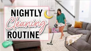 RELAXING NIGHT TIME CLEANING ROUTINE // CLEAN WITH ME AFTER DARK // SAHM of 3