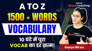 Complete Vocab For SSC CGL, CHSL, STENO, MTS | A to Z Vocabulary Quiz With Tricks | By Ananya Ma'am