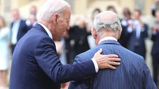 'Trying to get a better sniff': Biden breaks royal protocol with King Chales III