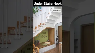 Ideas to cover space under Stairs... #homedecor #stairs #staircase #shortsfeed #ytshorts