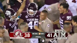 Texas A&M BEATS No. 1 Alabama || Game Winning Field Goal ᴴᴰ