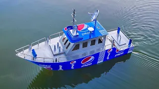 Faça um barco elétrico incrível com latas de Pepsi e motor DC - DIY BOAT