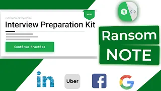 HackerRank  Ransom Note  - JAVA SOLUTION using HashMap.