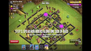 Th7 Hog Rider Attack Strategy EASY 3 Star | Th7 Attack Strategy Guide