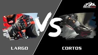 Guantes de motocicleta largos vs cortos