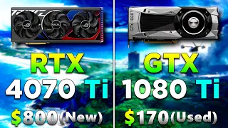 RTX 4070 Ti 12GB vs GTX 1080 Ti 11GB | PC Gameplay Tested