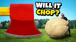 2 Ton Axe Vs. 500kg Rubber Band Ball