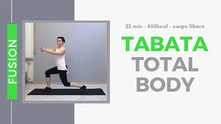 22min - Tabata total body workout at home - 450kcal