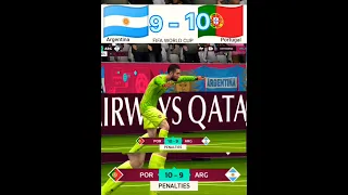 Portugal vs Argentina Penalties 🏆 Messi vs Ronaldo FIFA World Cup match #ronaldo #messi #fifamobile
