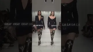 Gigi Hadid and Binx Walton walking for Versace SS18 #gigihadid #versace #runway #model #shorts