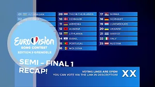 OUR EUROVISION SONG CONTEST 03 - SEMI FINAL 1 - Recap (Voting lines are CLOSED!)