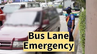 Unusual encounter in the EDSA bus lane