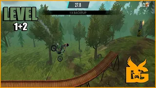 Stunt Bike Extreme Forest Jumping Level 1 + 2 Gameplay