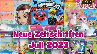 Neue Zeitschriften Juli 2023 |  TOP Model | LEGO friends | Miraculous | Glubschis | Bayala | Ayuma